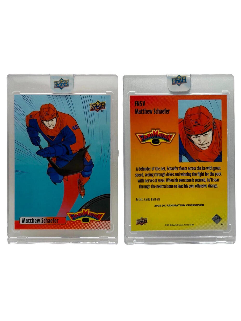 2025 Upper Deck DC Hockey Fanimation Crossover Matthew Schaefer Rookie Card (RC)
